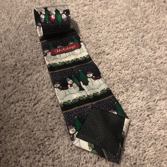 Holidays Christmas snowman tie - Picture 3 of 5